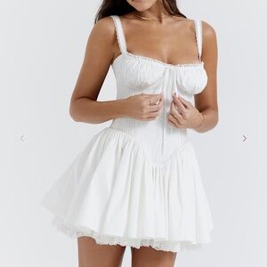 House of CB Pietra White Corset Mini Dress
